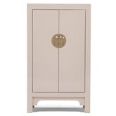 Golden Dragon Oriental Painted Solid Wood Grey Medium Cabinet 70x40x120cm